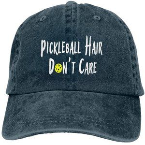 Pickleball Hair Don't Care Baseball Cap for Men Women Adjustable Pickle Ball Hat